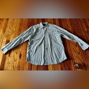 Faconnable Men’s Button Down Striped Shirt - Large